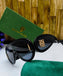 Wave Black Oversized Unisex Sunglasses