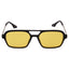 Square Black Frame Yellow Lens Sunglasses