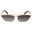 Trapezoid Gold Frame Green Gradient Sunglasses