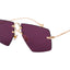 Shooter Gold Frame Burgundy Sunglasses
