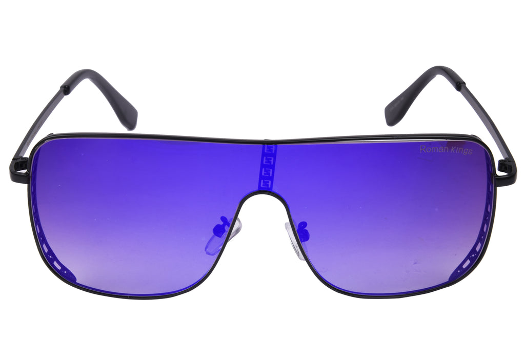 Aviator Black Frame Blue Lens Sunglasses