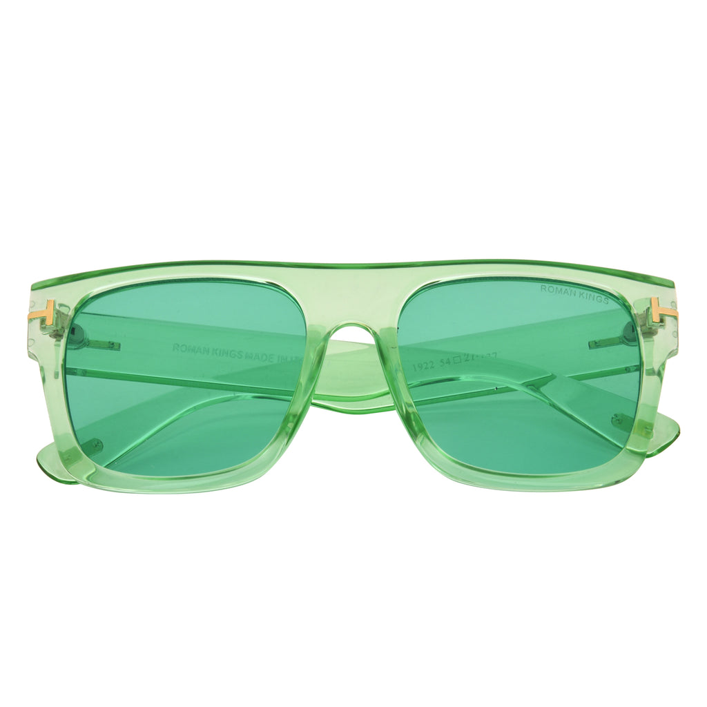 Wayfarer Shape Full Green Sunglasses