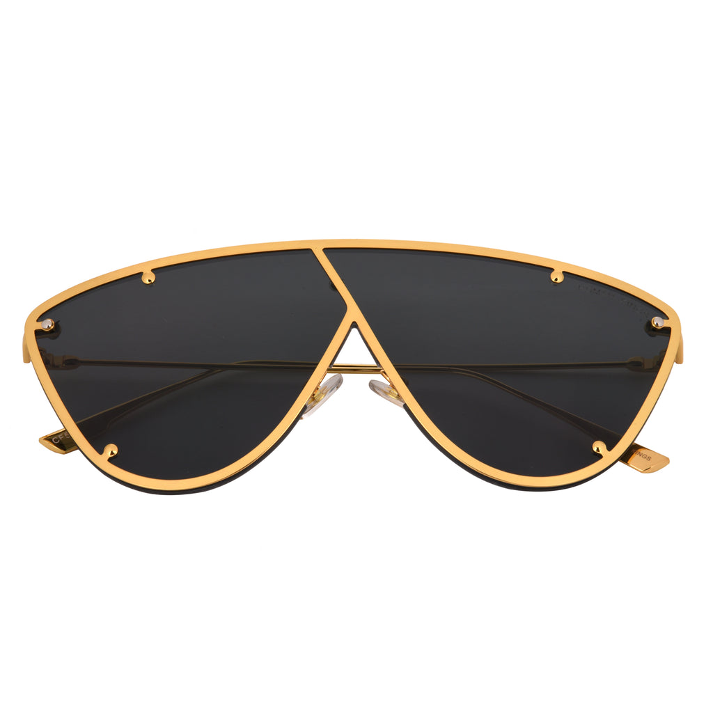 Aviator Gold Frame Black Lens Sunglasses