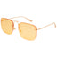 Square Shape Gold Frame Yellow Candy Lens Sunglasses