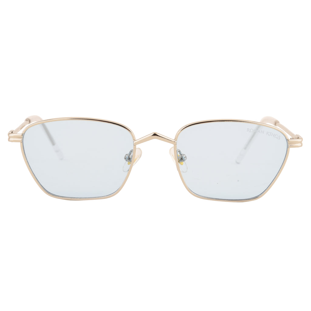 Andreas Trapezoid Silver Blue Women's Sunglasses