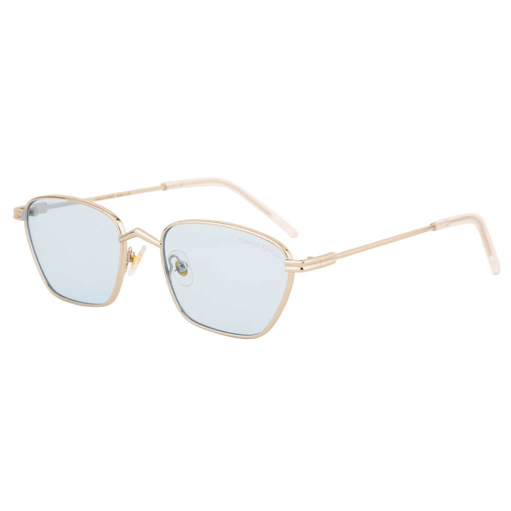Andreas Trapezoid Silver Blue Women's Sunglasses